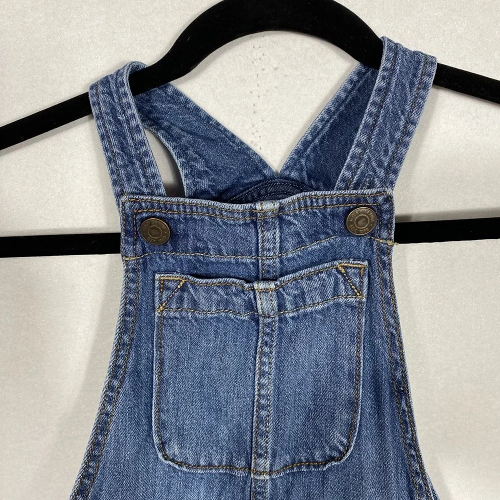 GAP Classic Blue Toddler Overalls shorts raw hem size XS